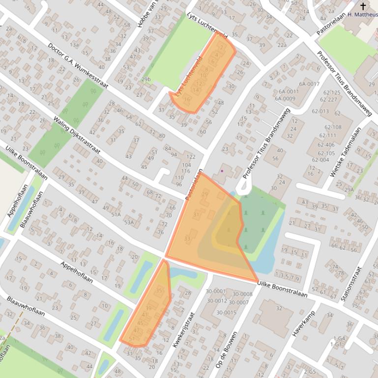 Kaart van postcodegebied 8501EX.