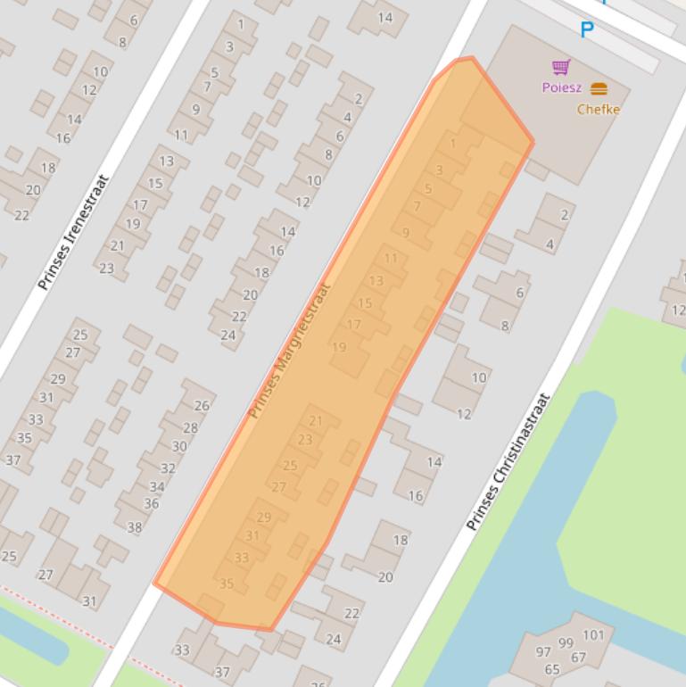 Kaart van postcodegebied 8501HZ.