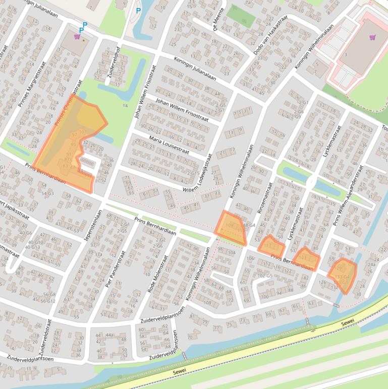 Kaart van postcodegebied 8501JD.