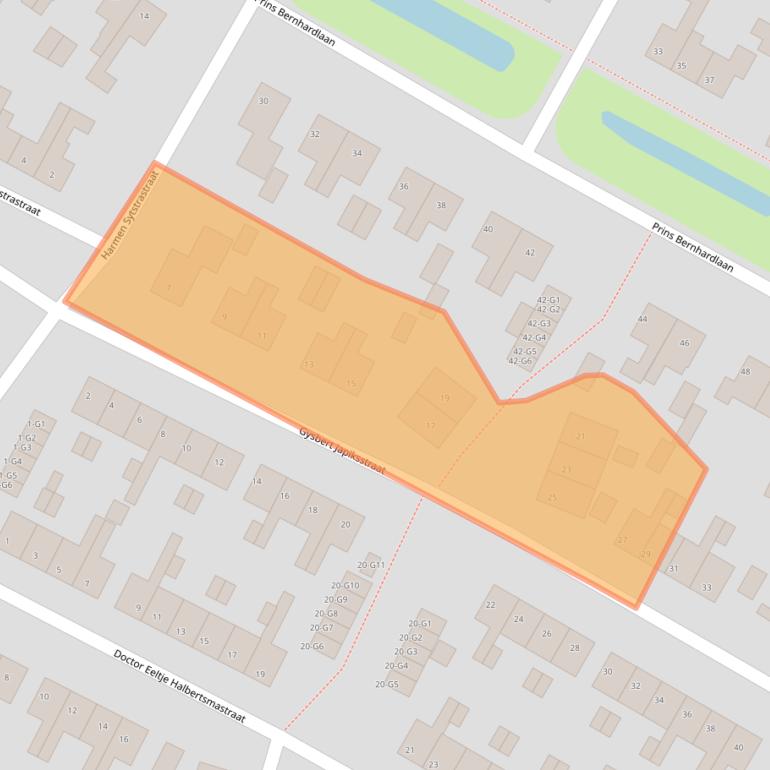 Kaart van postcodegebied 8501JN.