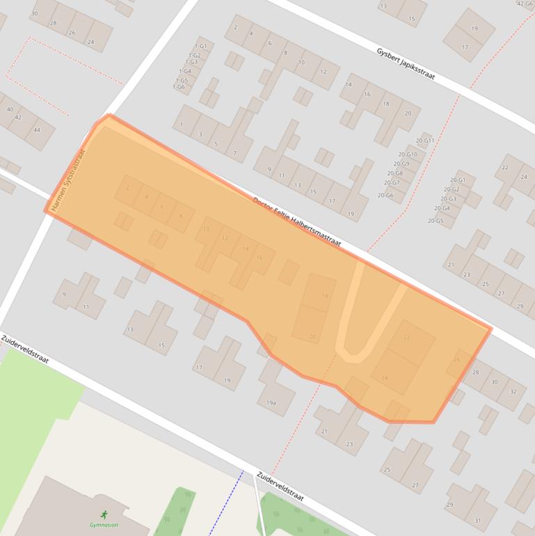 Kaart van postcodegebied 8501JW.