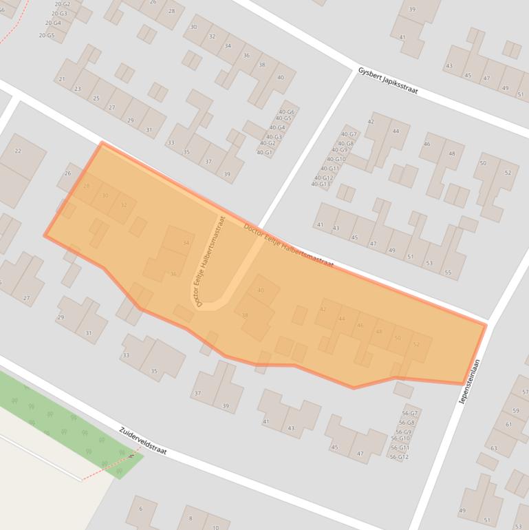 Kaart van postcodegebied 8501JX.