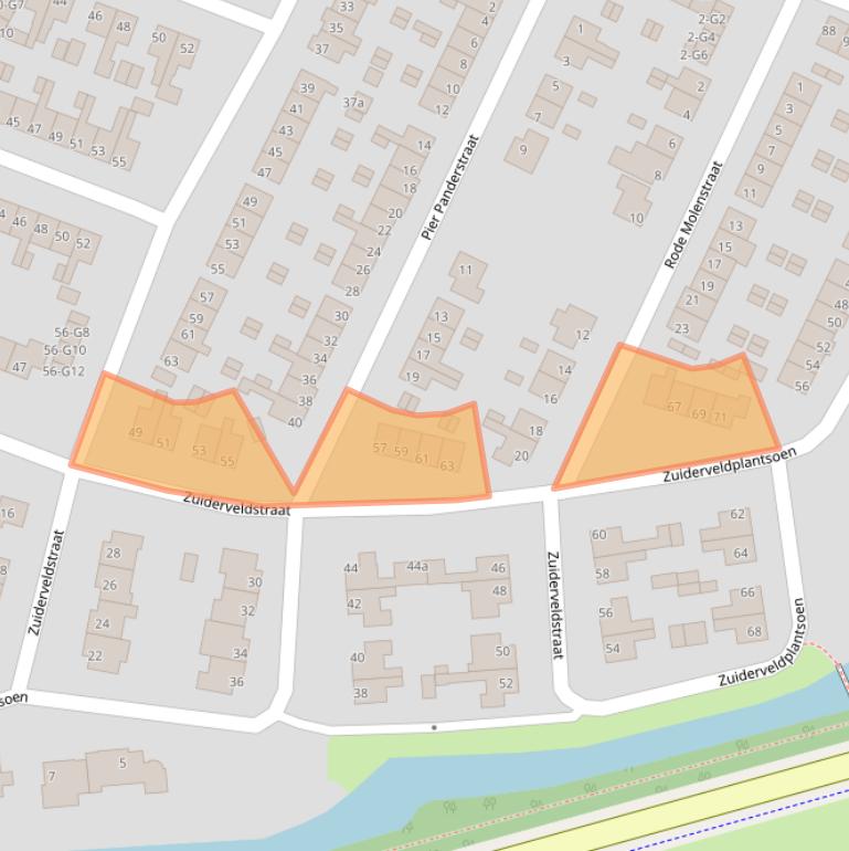 Kaart van postcodegebied 8501KB.