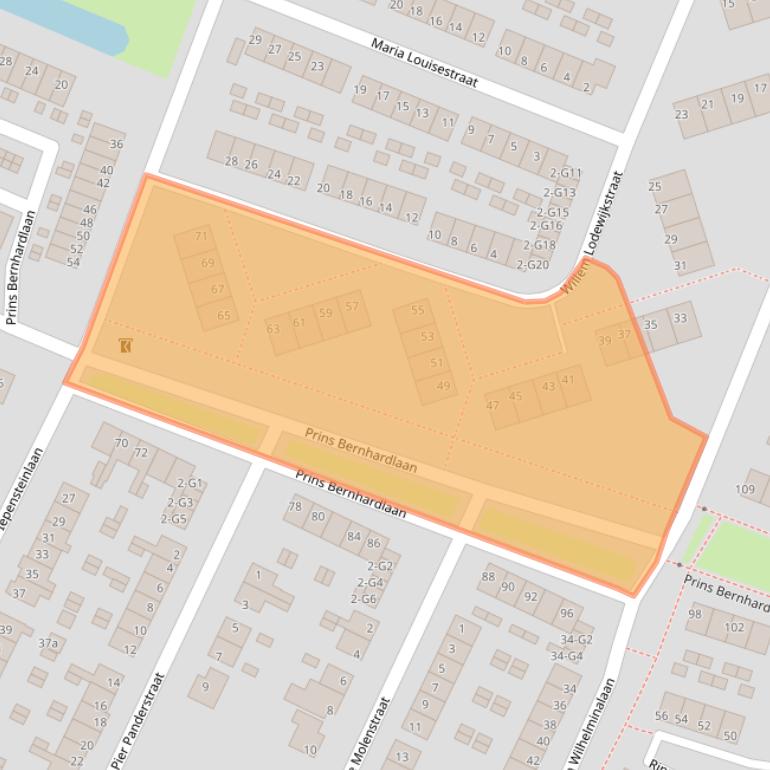 Kaart van postcodegebied 8501LD.