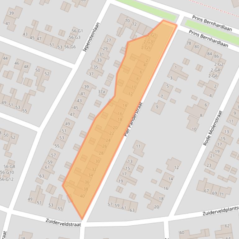 Kaart van postcodegebied 8501LH.