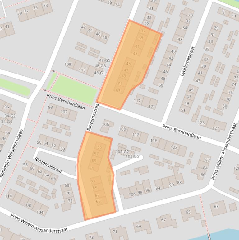 Kaart van postcodegebied 8501LM.