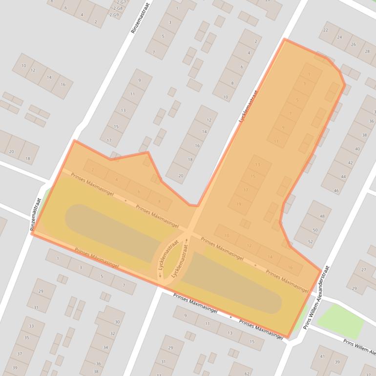 Kaart van postcodegebied 8501LR.