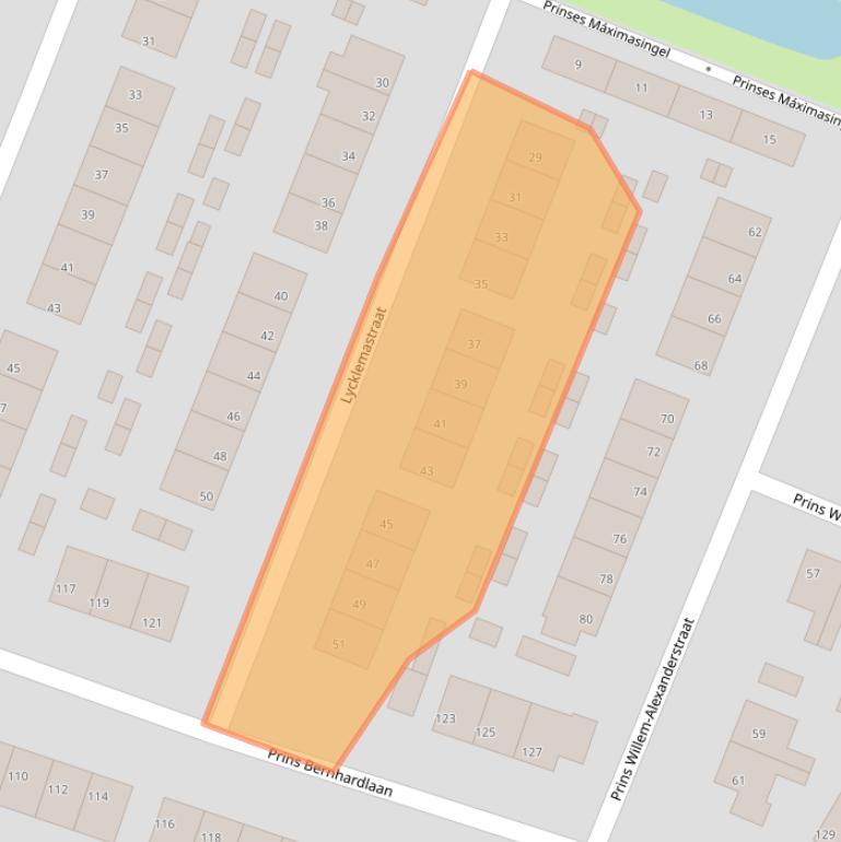 Kaart van postcodegebied 8501LS.