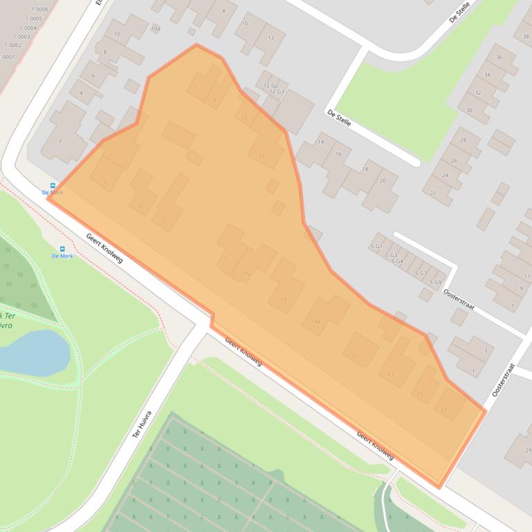 Kaart van postcodegebied 8501MH.