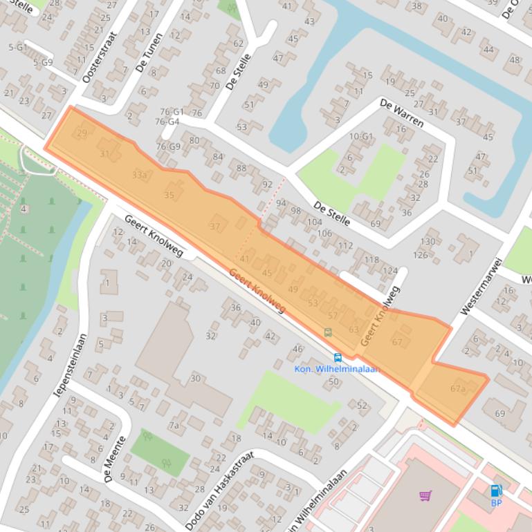 Kaart van postcodegebied 8501MJ.
