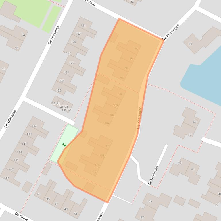 Kaart van postcodegebied 8501NZ.