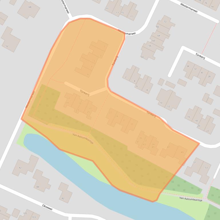 Kaart van postcodegebied 8501TG.