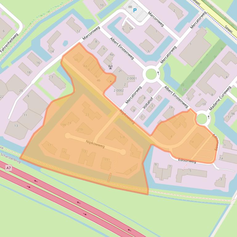 Kaart van postcodegebied 8501XH.