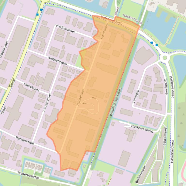 Kaart van postcodegebied 8501XJ.
