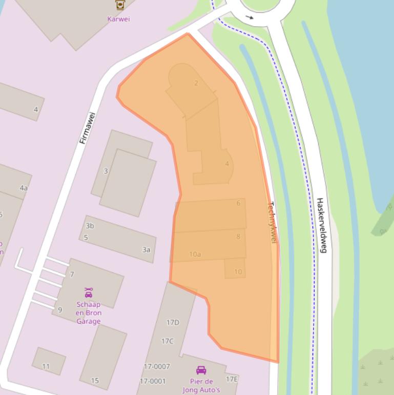Kaart van postcodegebied 8501XN.