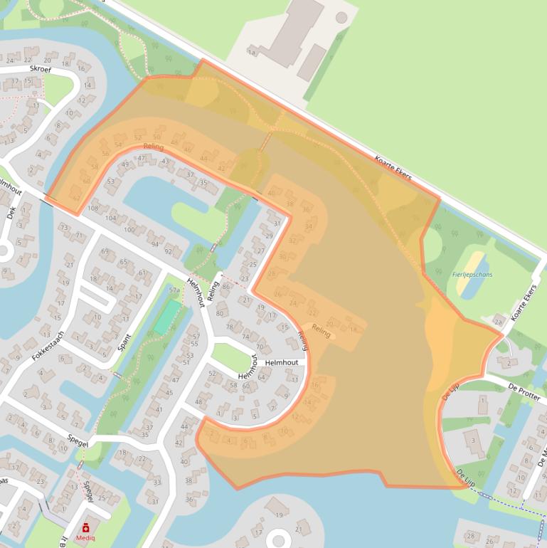 Kaart van postcodegebied 8502BN.