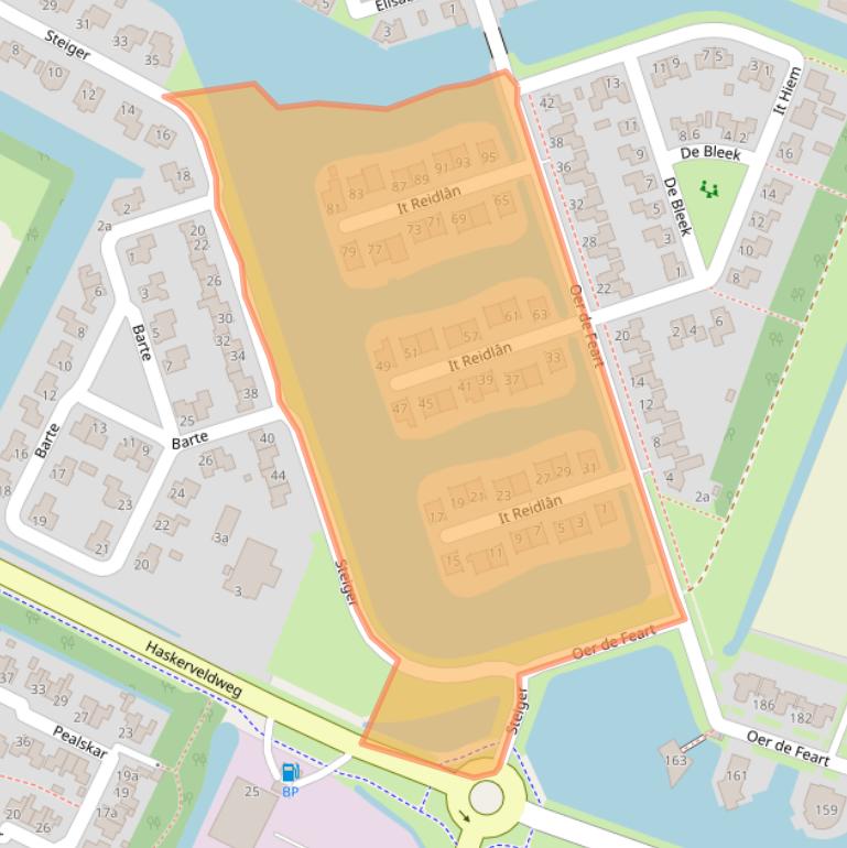 Kaart van postcodegebied 8502CE.