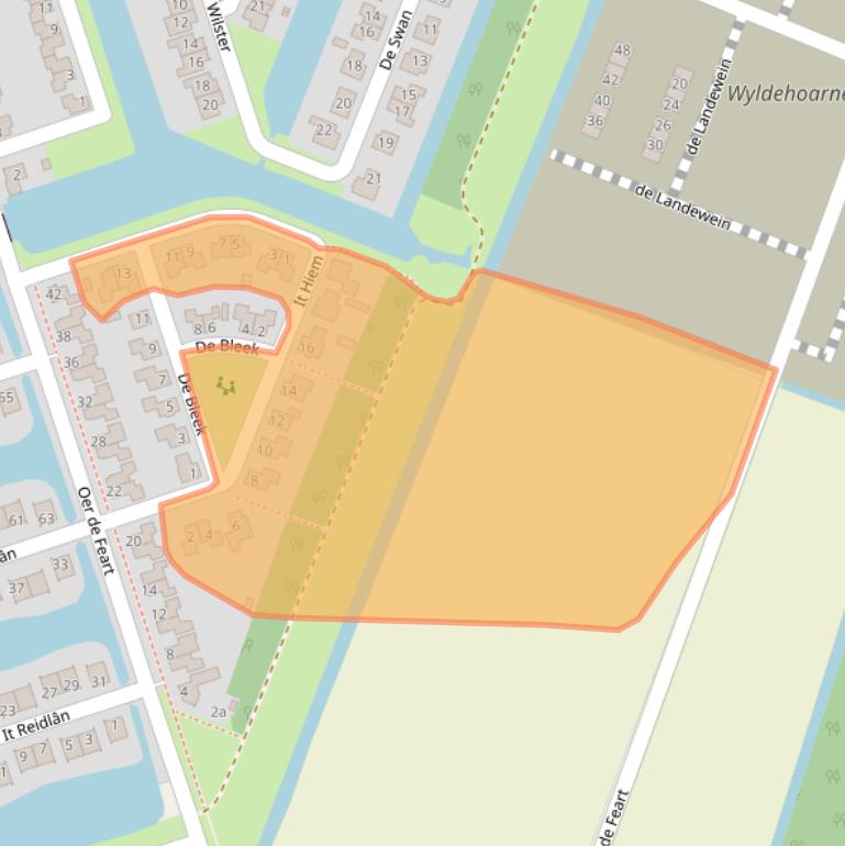 Kaart van postcodegebied 8502CJ.