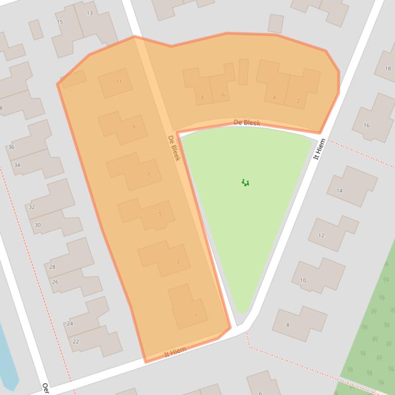 Kaart van postcodegebied 8502CK.