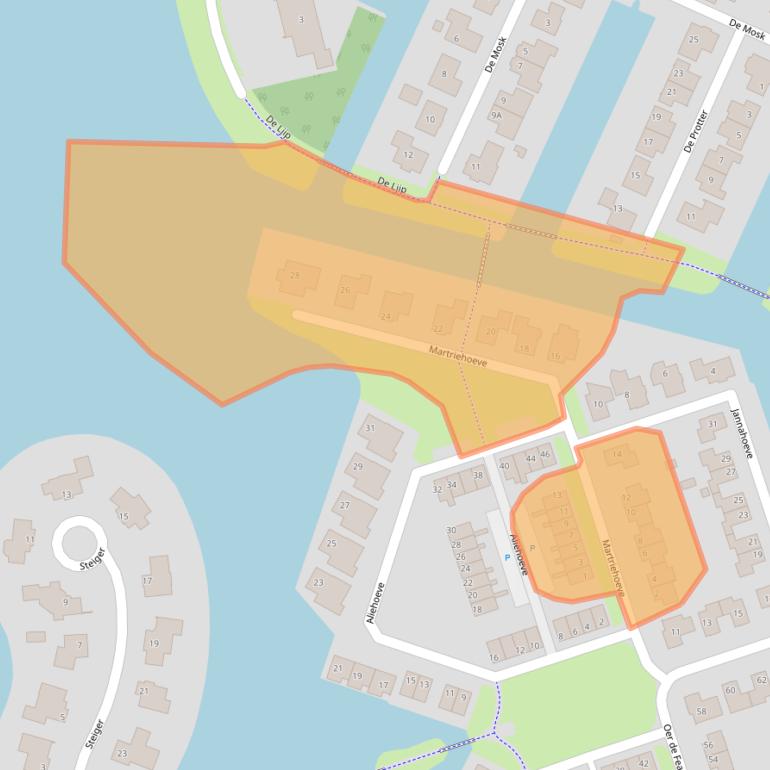 Kaart van postcodegebied 8502CZ.