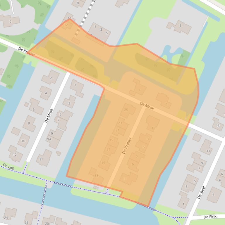 Kaart van postcodegebied 8502DG.