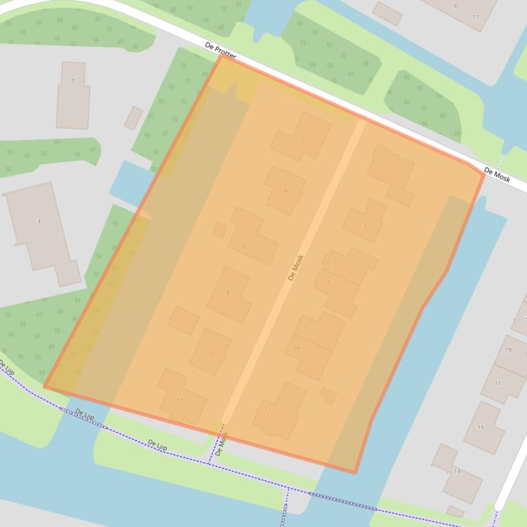 Kaart van postcodegebied 8502DH.