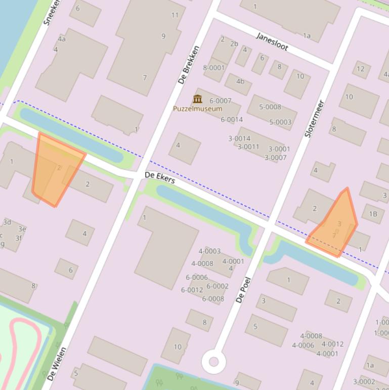 Kaart van postcodegebied 8502TE.