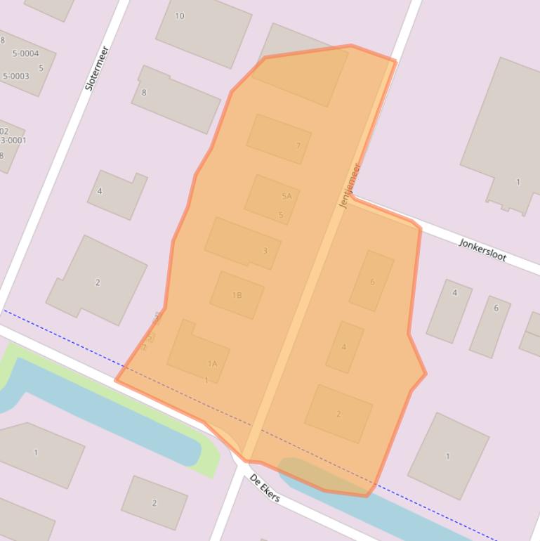 Kaart van postcodegebied 8502TG.