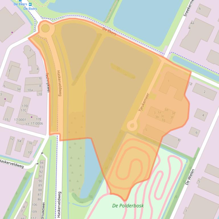 Kaart van postcodegebied 8502TH.