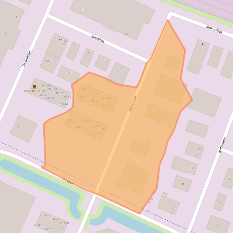 Kaart van postcodegebied 8502TM.