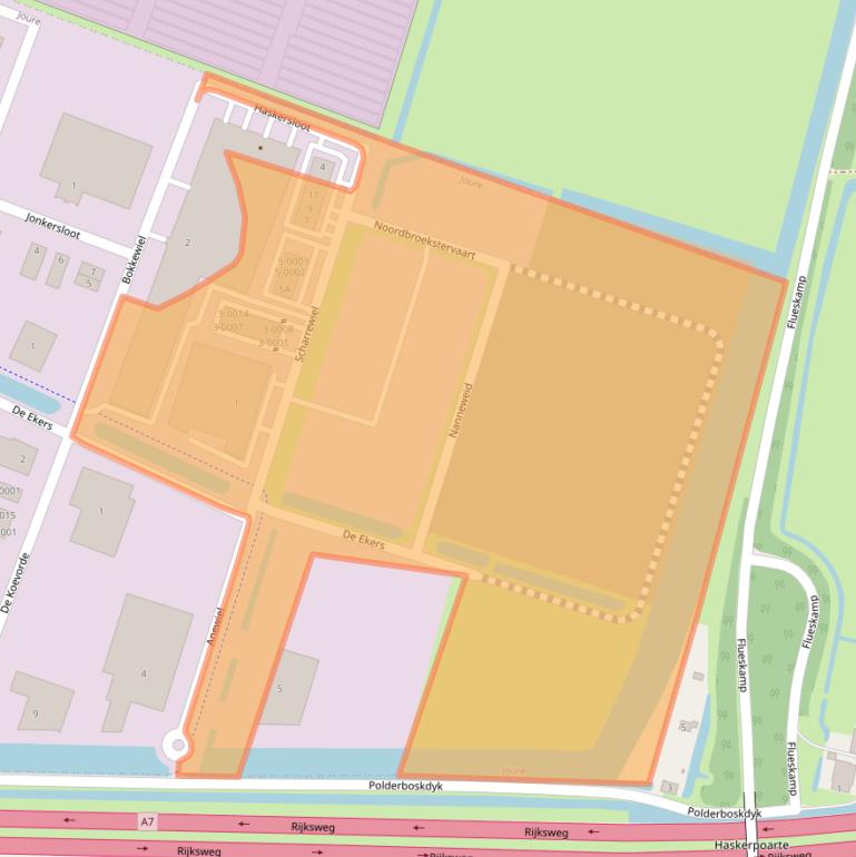 Kaart van postcodegebied 8502VB.