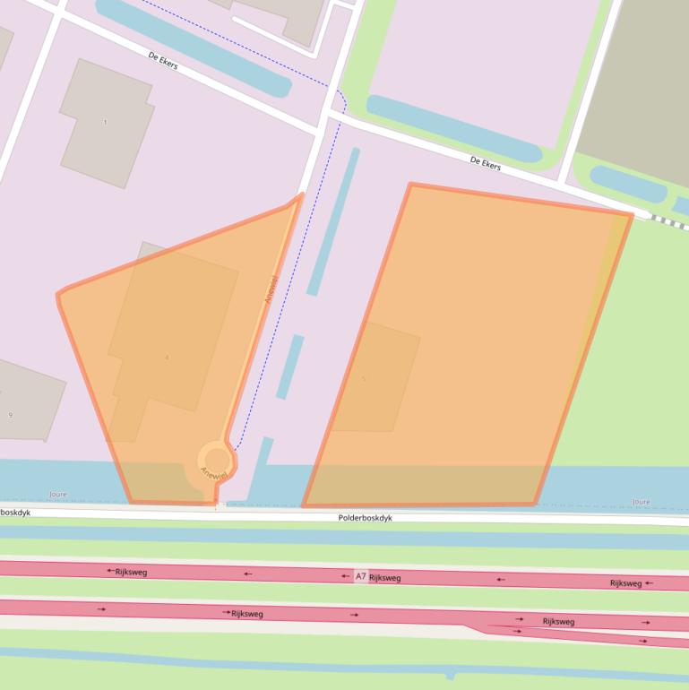 Kaart van postcodegebied 8502VC.