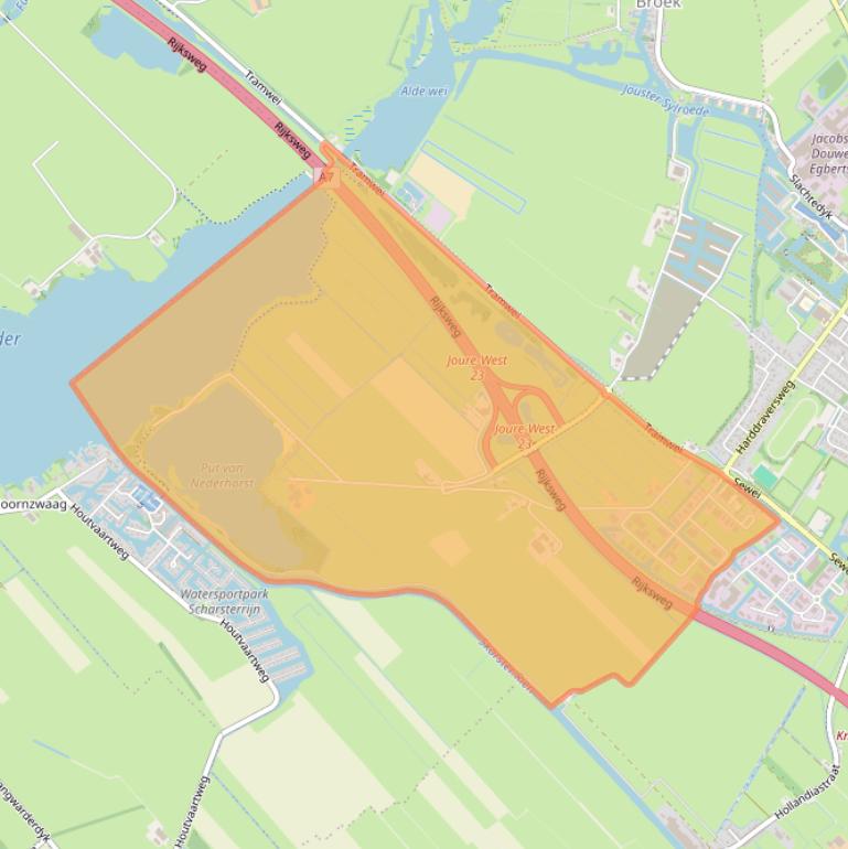Kaart van postcodegebied 8503.
