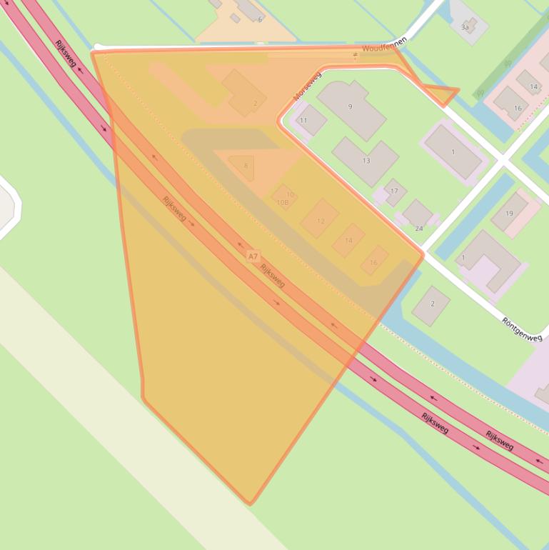 Kaart van postcodegebied 8503AD.