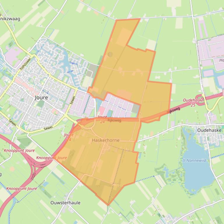 Kaart van postcodegebied 8506.