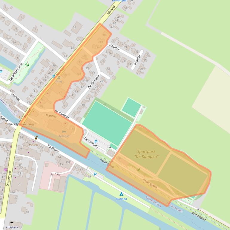 Kaart van postcodegebied 8508RC.