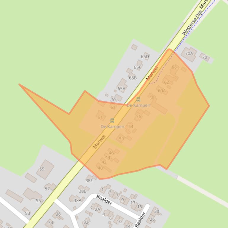 Kaart van postcodegebied 8508RE.