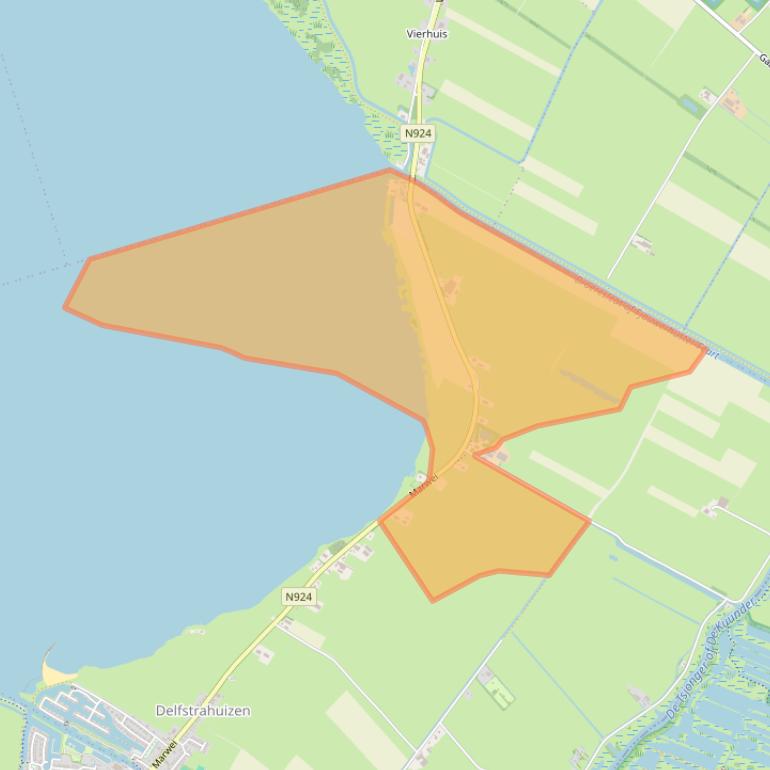 Kaart van postcodegebied 8508RH.