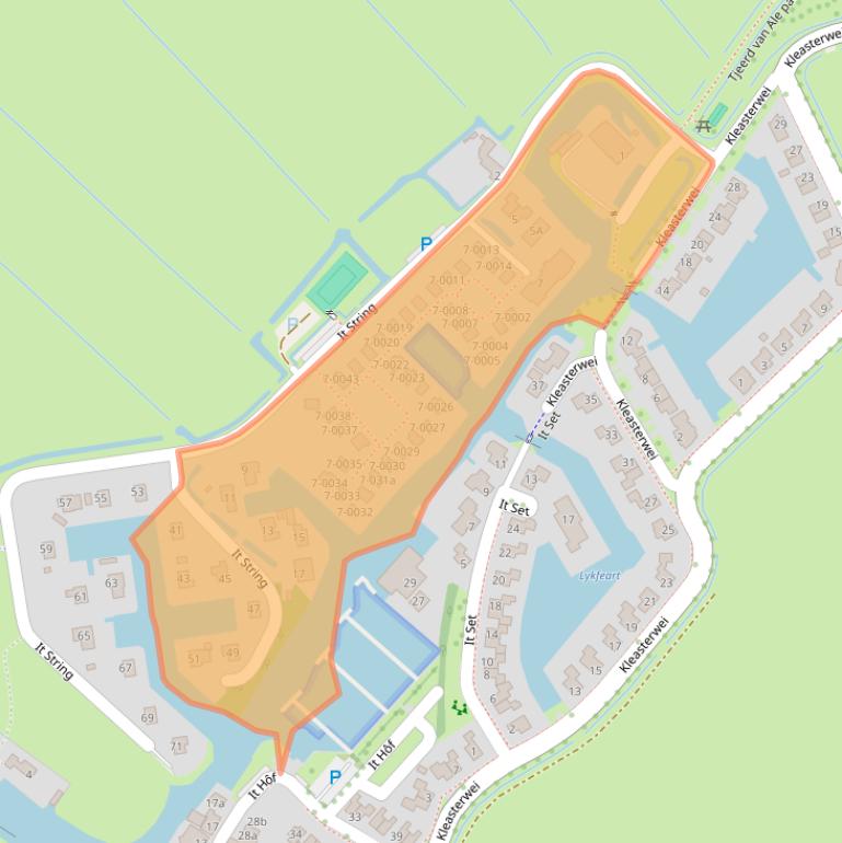 Kaart van postcodegebied 8511AB.