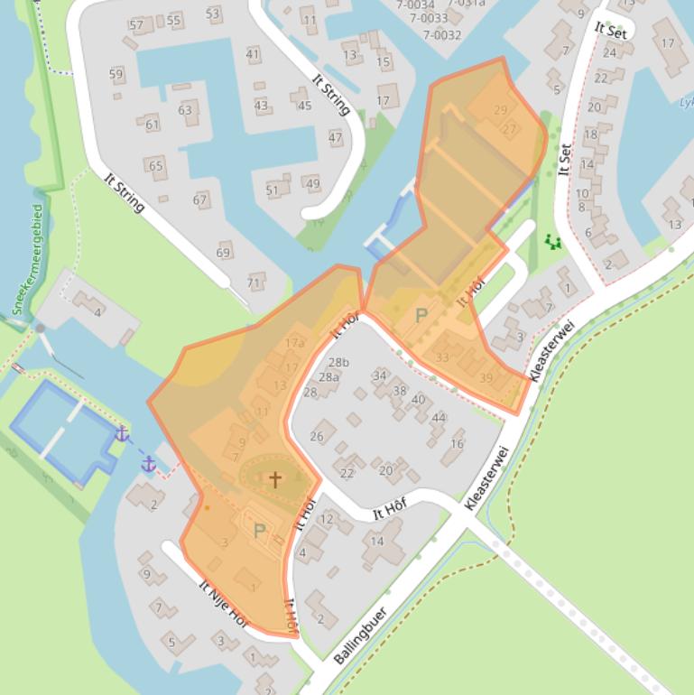 Kaart van postcodegebied 8511AE.