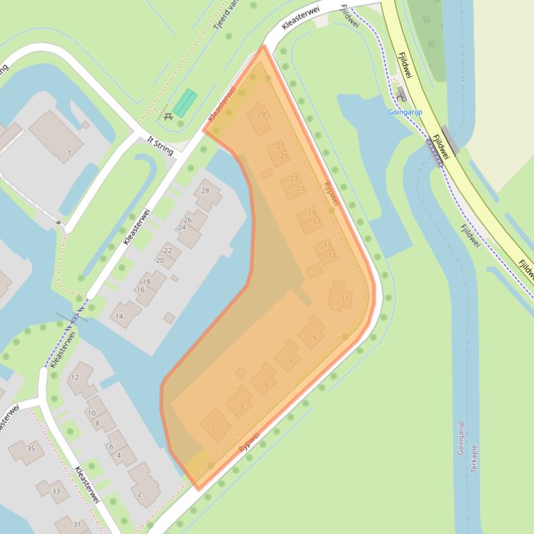 Kaart van postcodegebied 8511AM.