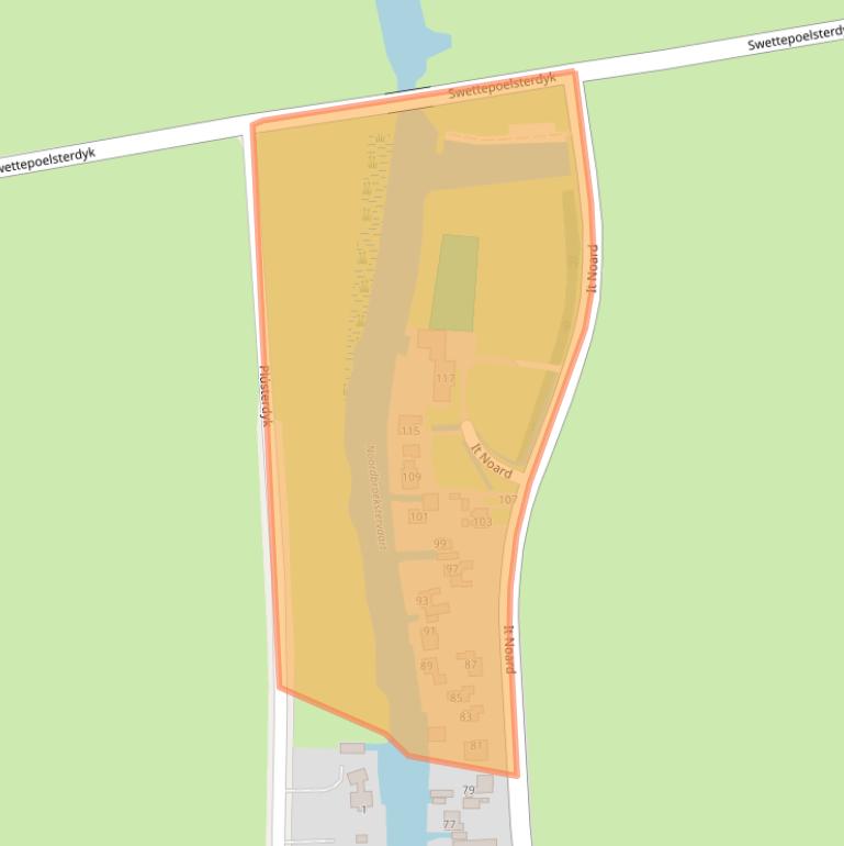 Kaart van postcodegebied 8512AD.