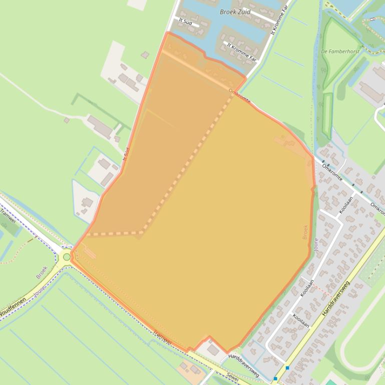 Kaart van postcodegebied 8512AG.