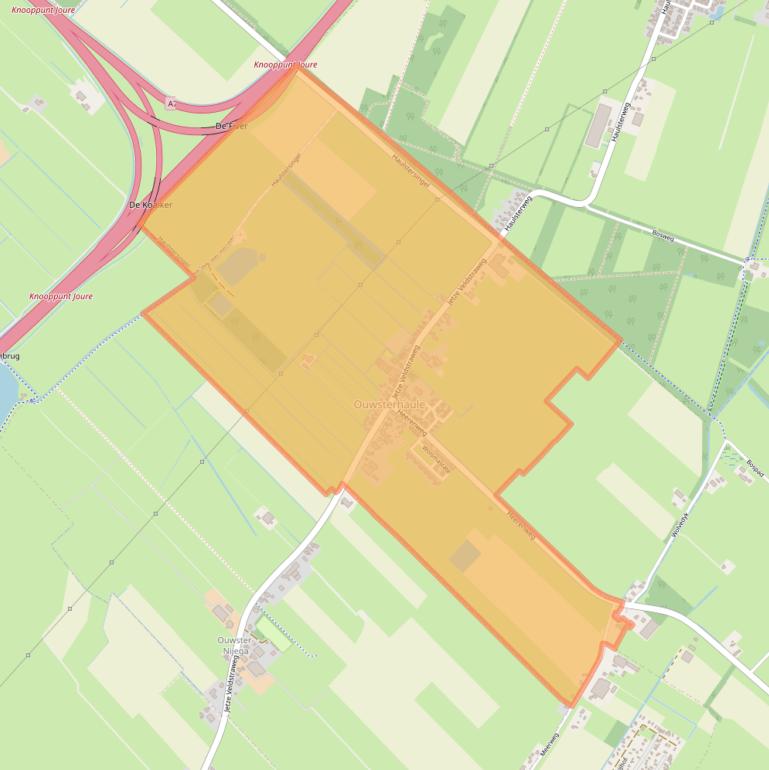 Kaart van postcodegebied 8513.