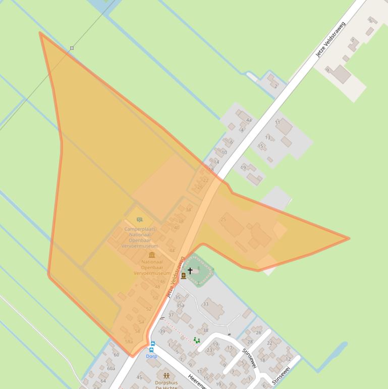 Kaart van postcodegebied 8513CJ.