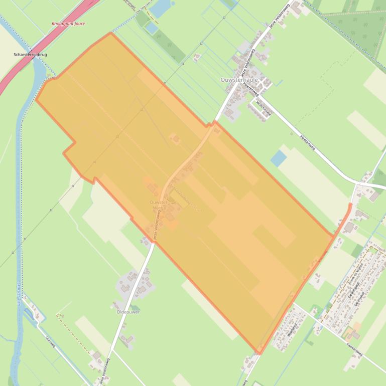 Kaart van postcodegebied 8514.