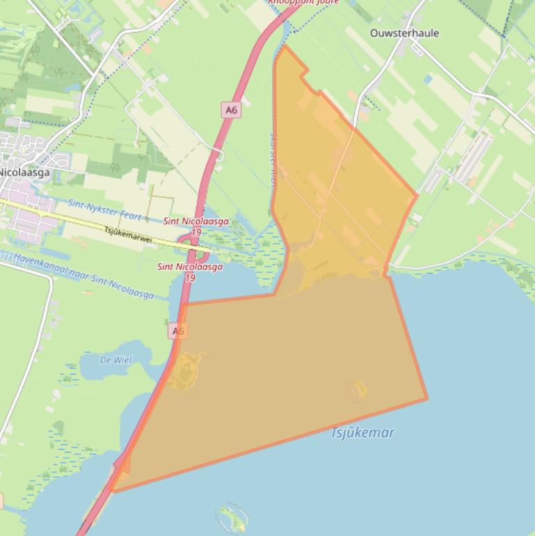 Kaart van postcodegebied 8515.