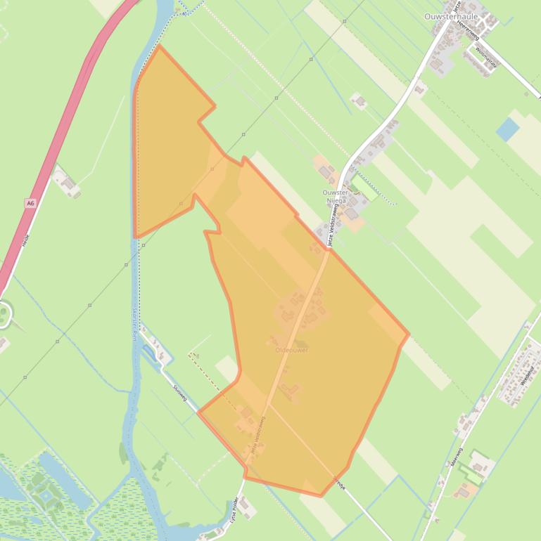 Kaart van postcodegebied 8515CP.