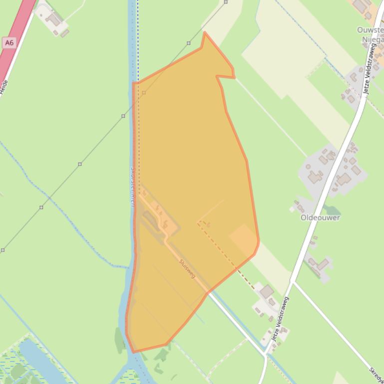 Kaart van postcodegebied 8515CR.
