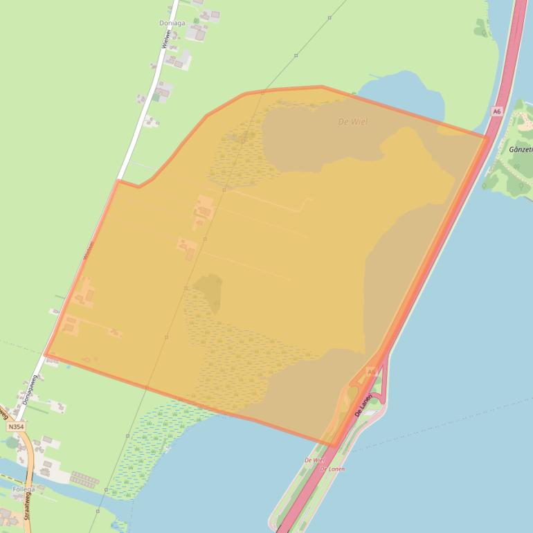 Kaart van postcodegebied 8516DE.